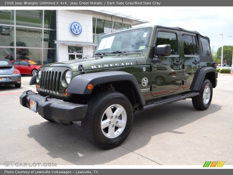 Jeep Green Metallic / Dark Slate Gray/Med Slate Gray 2008 Jeep Wrangler Unlimited X 4x4