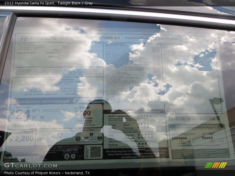 Twilight Black / Gray 2013 Hyundai Santa Fe Sport