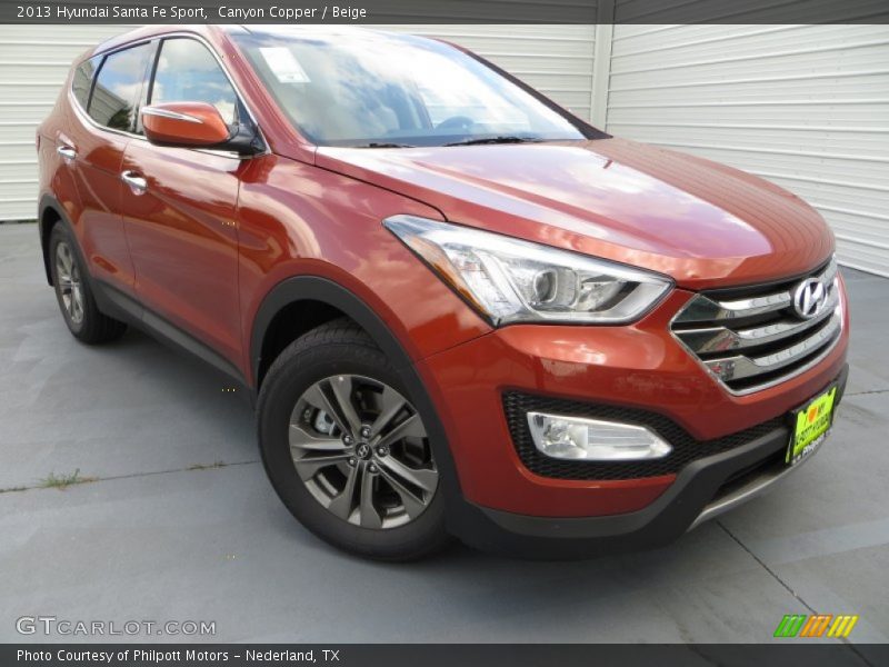 Canyon Copper / Beige 2013 Hyundai Santa Fe Sport