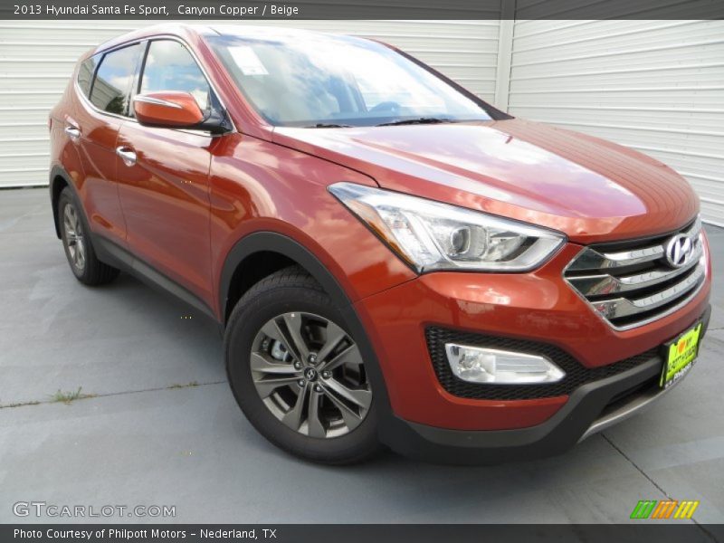 Canyon Copper / Beige 2013 Hyundai Santa Fe Sport
