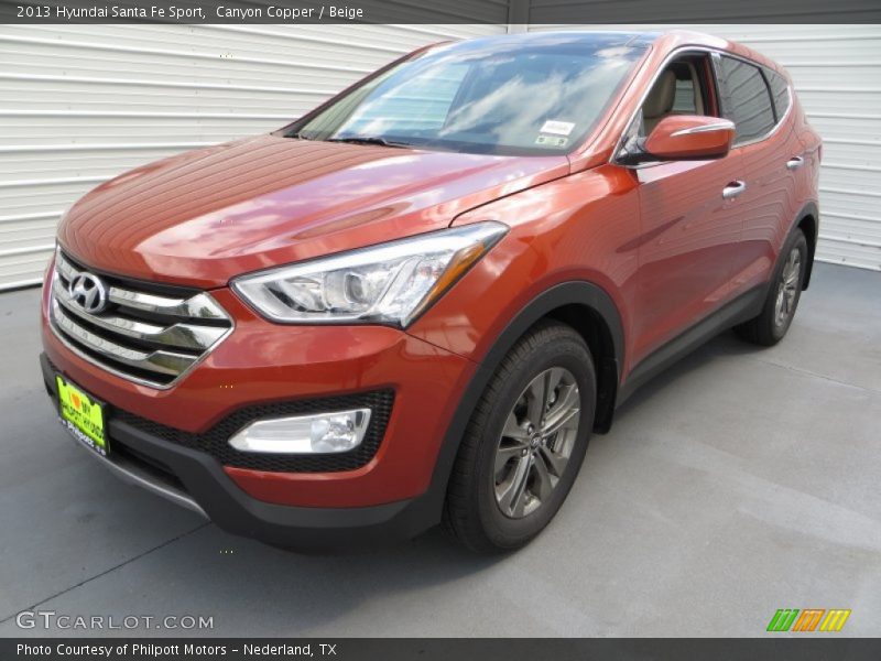 Canyon Copper / Beige 2013 Hyundai Santa Fe Sport