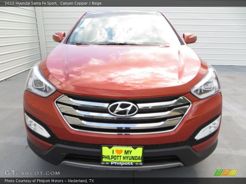Canyon Copper / Beige 2013 Hyundai Santa Fe Sport