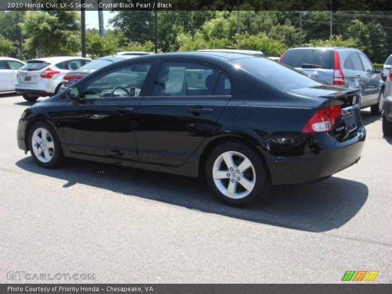 Crystal Black Pearl / Black 2010 Honda Civic LX-S Sedan