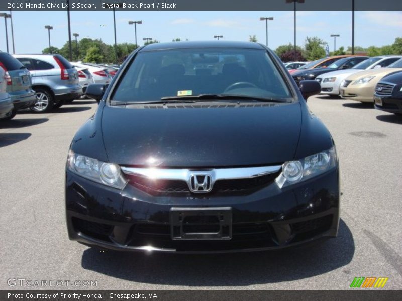 Crystal Black Pearl / Black 2010 Honda Civic LX-S Sedan