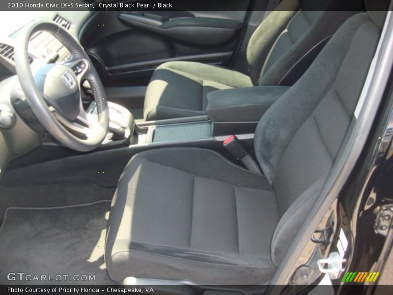 Crystal Black Pearl / Black 2010 Honda Civic LX-S Sedan