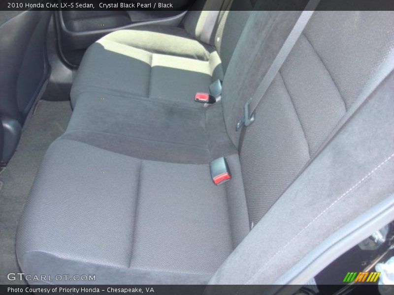 Crystal Black Pearl / Black 2010 Honda Civic LX-S Sedan