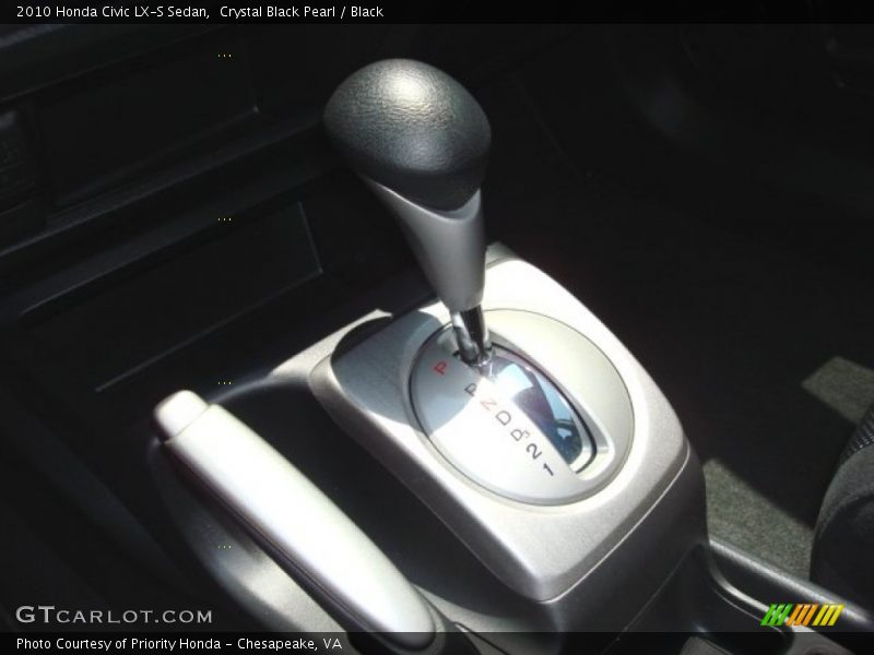 Crystal Black Pearl / Black 2010 Honda Civic LX-S Sedan