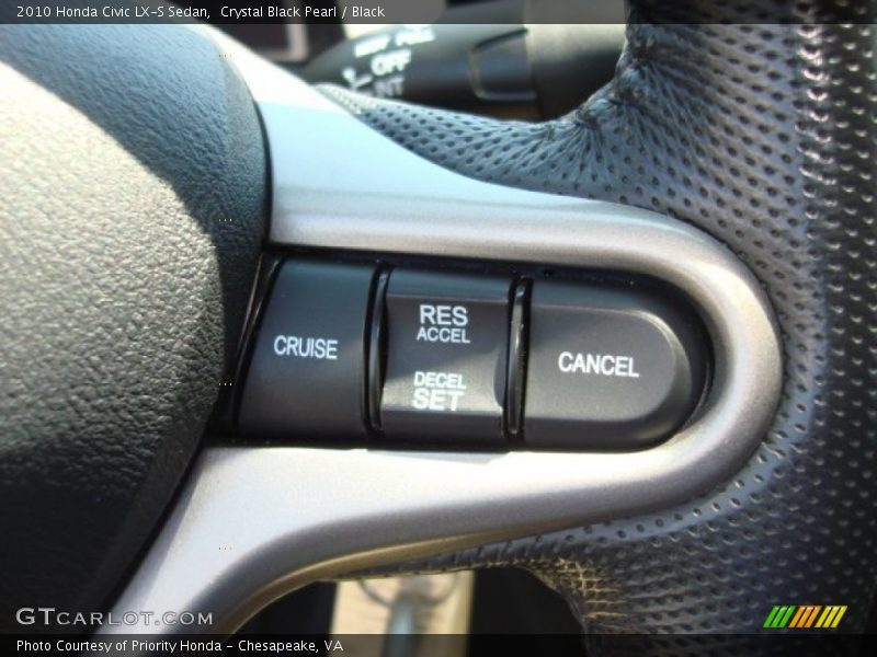 Crystal Black Pearl / Black 2010 Honda Civic LX-S Sedan
