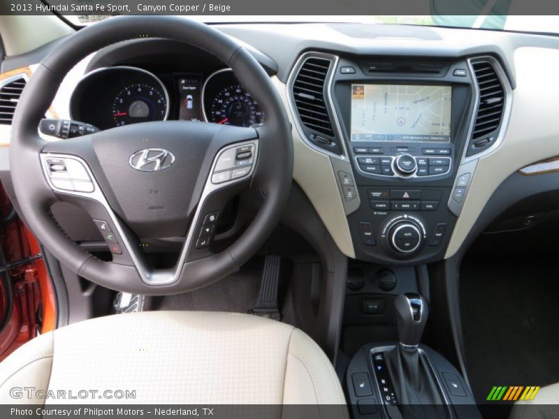 Canyon Copper / Beige 2013 Hyundai Santa Fe Sport