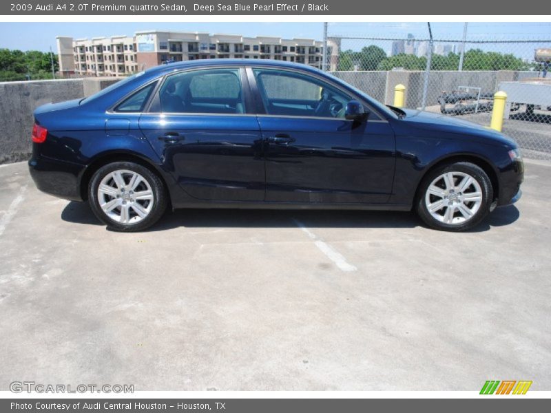 Deep Sea Blue Pearl Effect / Black 2009 Audi A4 2.0T Premium quattro Sedan