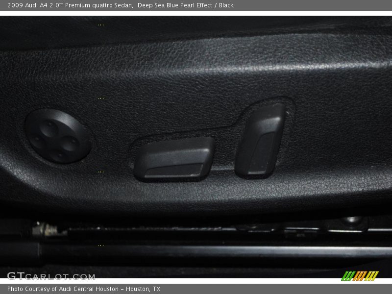 Deep Sea Blue Pearl Effect / Black 2009 Audi A4 2.0T Premium quattro Sedan
