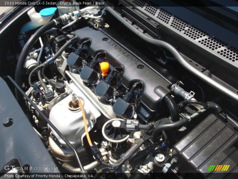 Crystal Black Pearl / Black 2010 Honda Civic LX-S Sedan