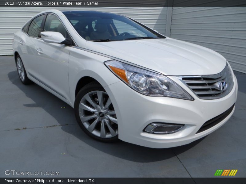 Porcelain White Pearl / Camel 2013 Hyundai Azera
