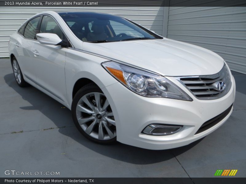 Porcelain White Pearl / Camel 2013 Hyundai Azera