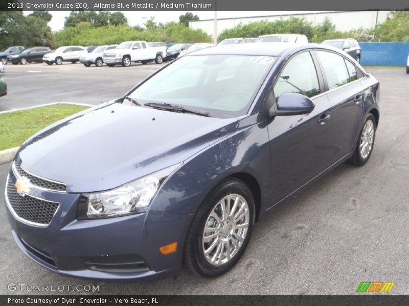 Atlantis Blue Metallic / Medium Titanium 2013 Chevrolet Cruze ECO