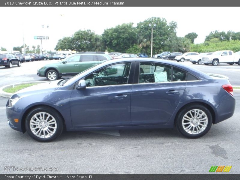 Atlantis Blue Metallic / Medium Titanium 2013 Chevrolet Cruze ECO