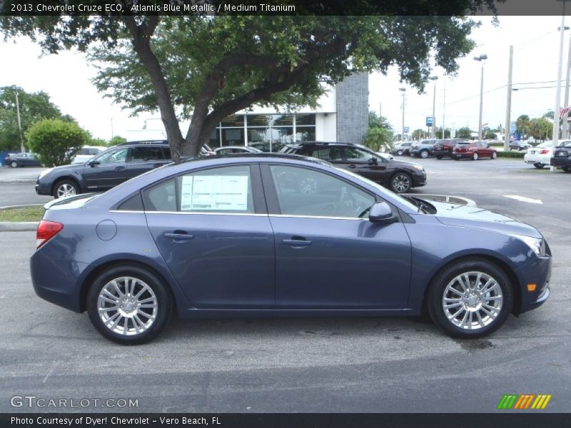 Atlantis Blue Metallic / Medium Titanium 2013 Chevrolet Cruze ECO
