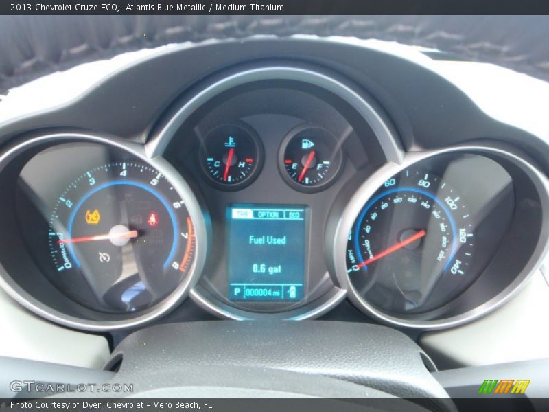 Atlantis Blue Metallic / Medium Titanium 2013 Chevrolet Cruze ECO