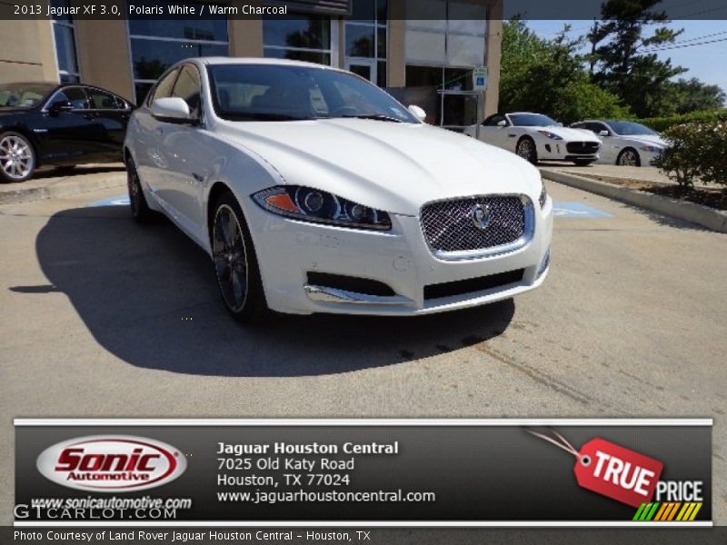 Polaris White / Warm Charcoal 2013 Jaguar XF 3.0