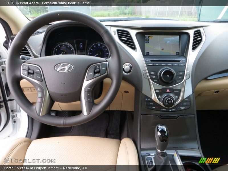 Porcelain White Pearl / Camel 2013 Hyundai Azera