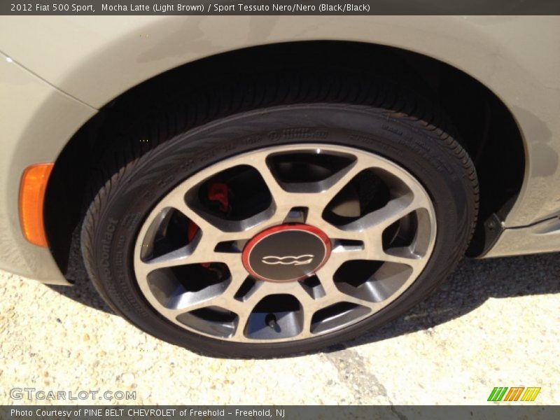 Mocha Latte (Light Brown) / Sport Tessuto Nero/Nero (Black/Black) 2012 Fiat 500 Sport