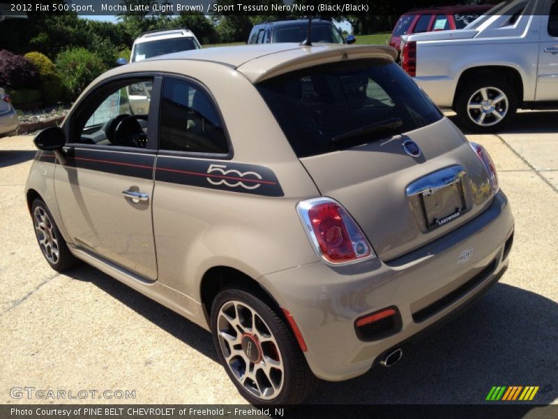 Mocha Latte (Light Brown) / Sport Tessuto Nero/Nero (Black/Black) 2012 Fiat 500 Sport