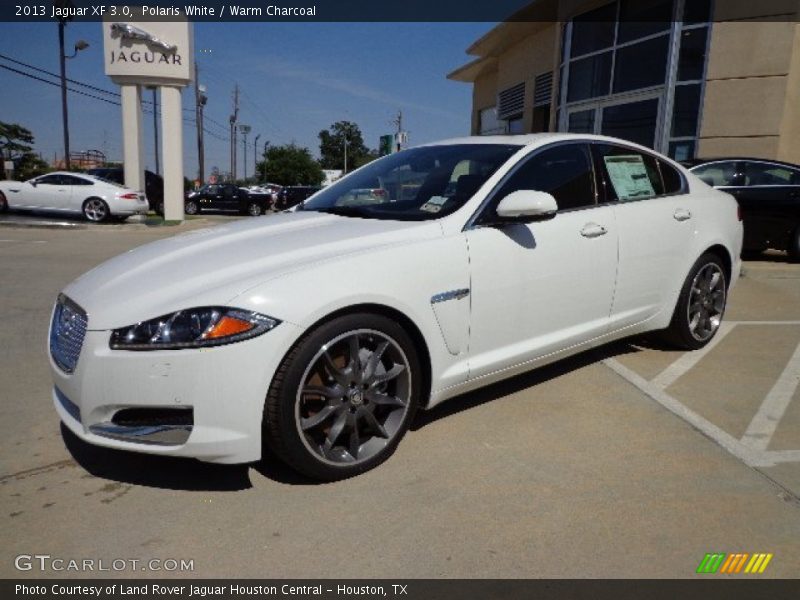Polaris White / Warm Charcoal 2013 Jaguar XF 3.0