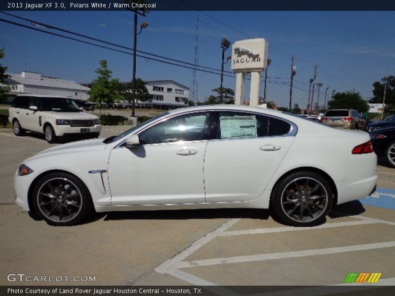 Polaris White / Warm Charcoal 2013 Jaguar XF 3.0
