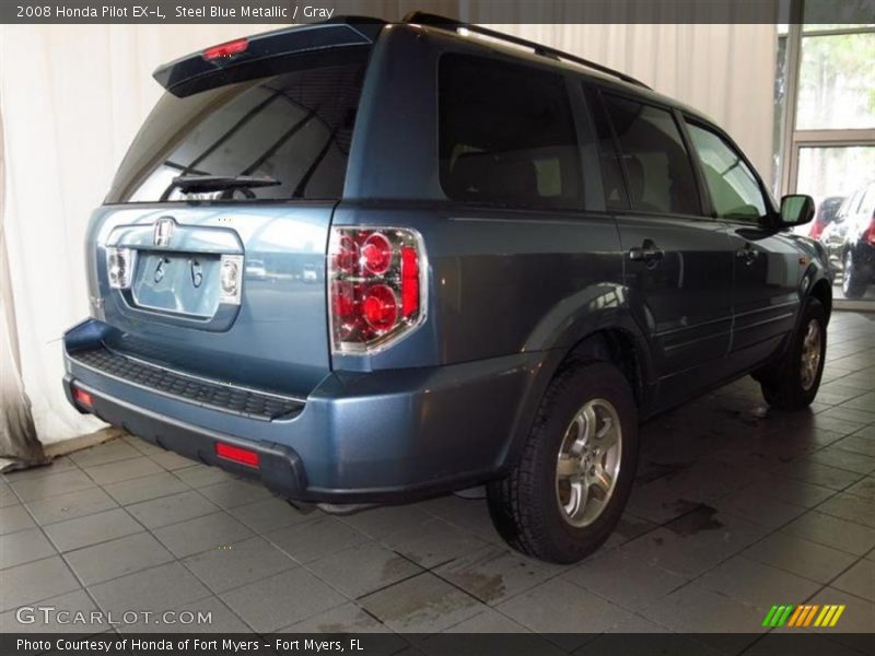 Steel Blue Metallic / Gray 2008 Honda Pilot EX-L
