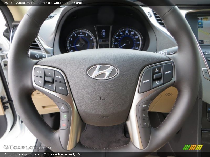 Porcelain White Pearl / Camel 2013 Hyundai Azera