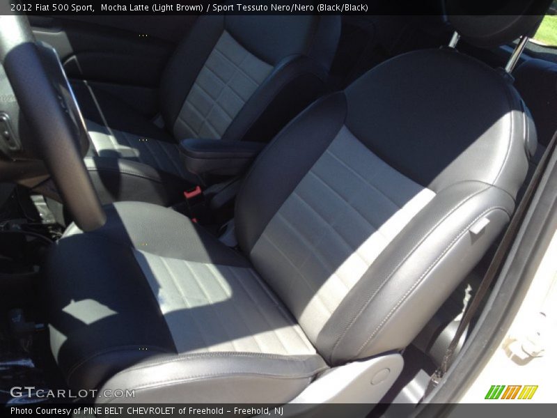 Mocha Latte (Light Brown) / Sport Tessuto Nero/Nero (Black/Black) 2012 Fiat 500 Sport