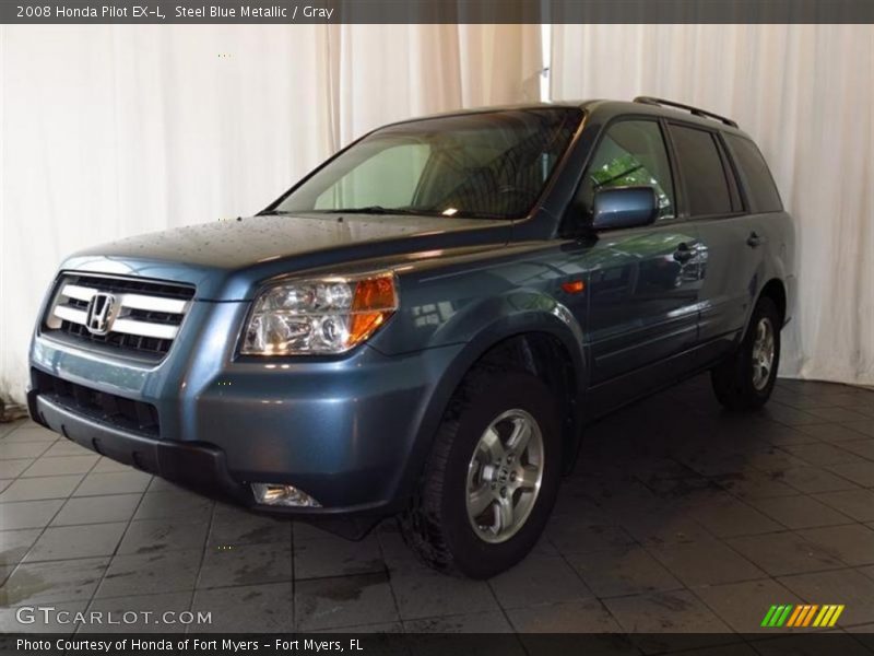 Steel Blue Metallic / Gray 2008 Honda Pilot EX-L