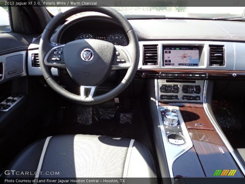 Polaris White / Warm Charcoal 2013 Jaguar XF 3.0
