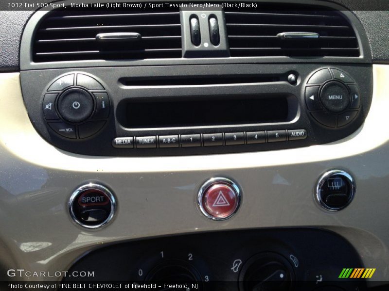 Mocha Latte (Light Brown) / Sport Tessuto Nero/Nero (Black/Black) 2012 Fiat 500 Sport