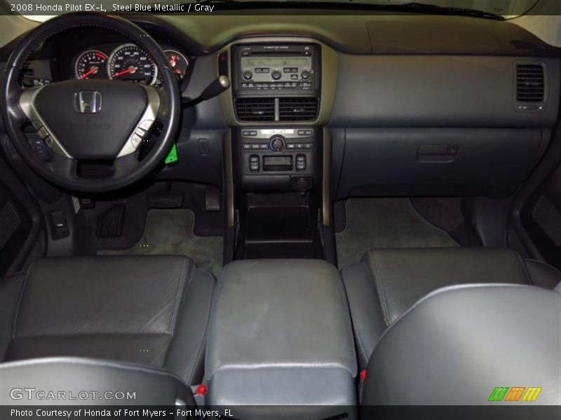 Steel Blue Metallic / Gray 2008 Honda Pilot EX-L