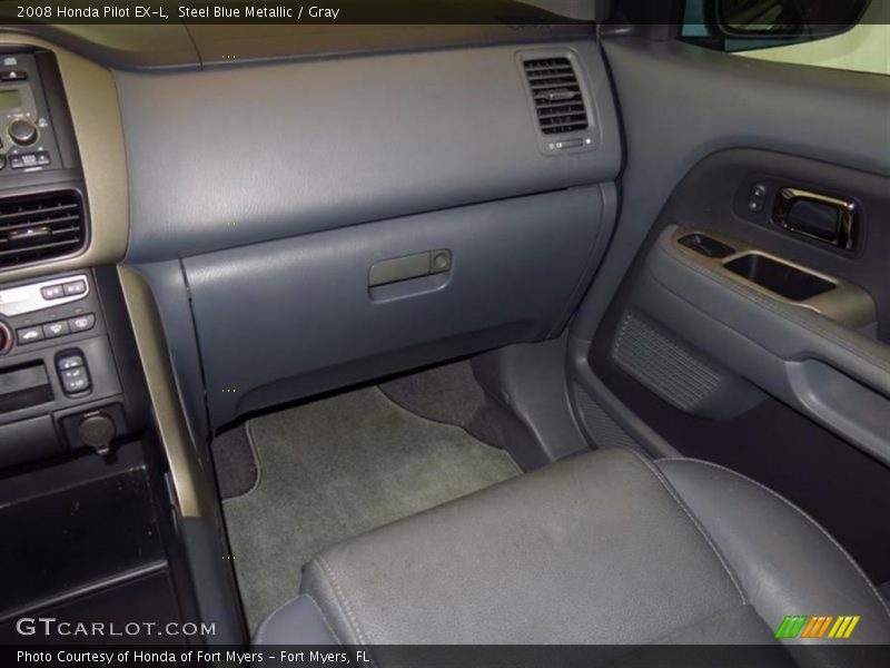 Steel Blue Metallic / Gray 2008 Honda Pilot EX-L