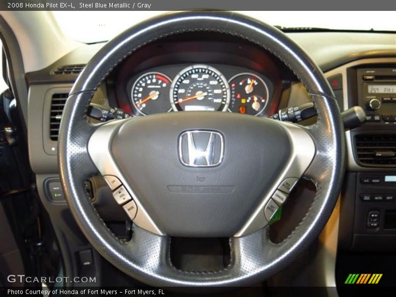 Steel Blue Metallic / Gray 2008 Honda Pilot EX-L