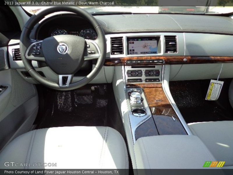 Crystal Blue Metallic / Dove/Warm Charcoal 2013 Jaguar XF 3.0