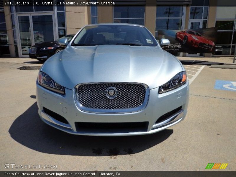 Crystal Blue Metallic / Dove/Warm Charcoal 2013 Jaguar XF 3.0