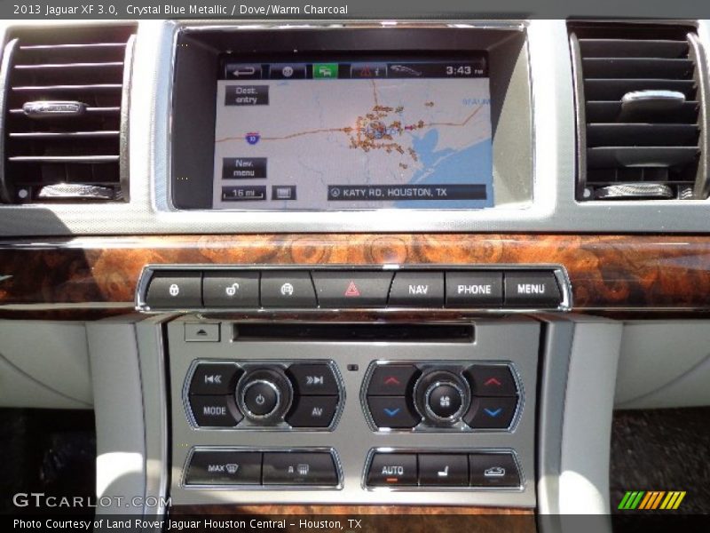 Crystal Blue Metallic / Dove/Warm Charcoal 2013 Jaguar XF 3.0