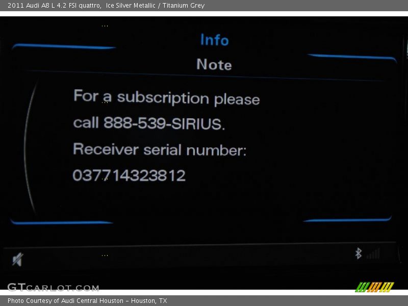 Ice Silver Metallic / Titanium Grey 2011 Audi A8 L 4.2 FSI quattro