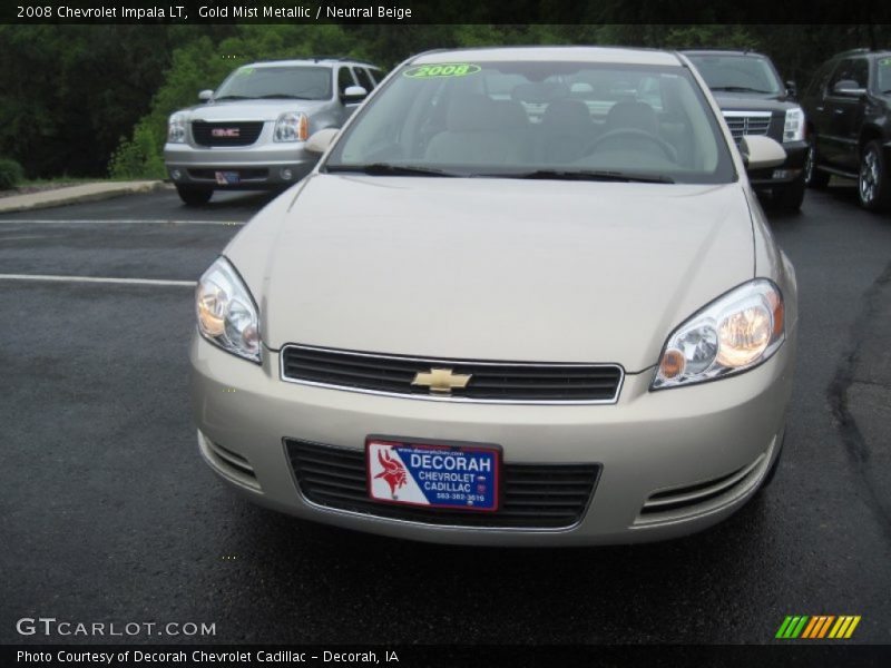 Gold Mist Metallic / Neutral Beige 2008 Chevrolet Impala LT