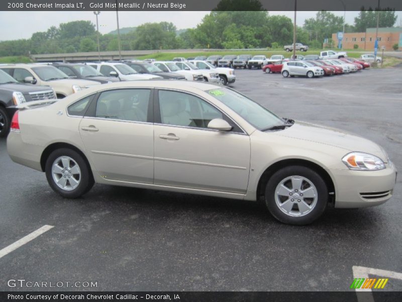 Gold Mist Metallic / Neutral Beige 2008 Chevrolet Impala LT