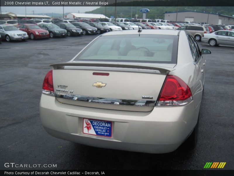 Gold Mist Metallic / Neutral Beige 2008 Chevrolet Impala LT