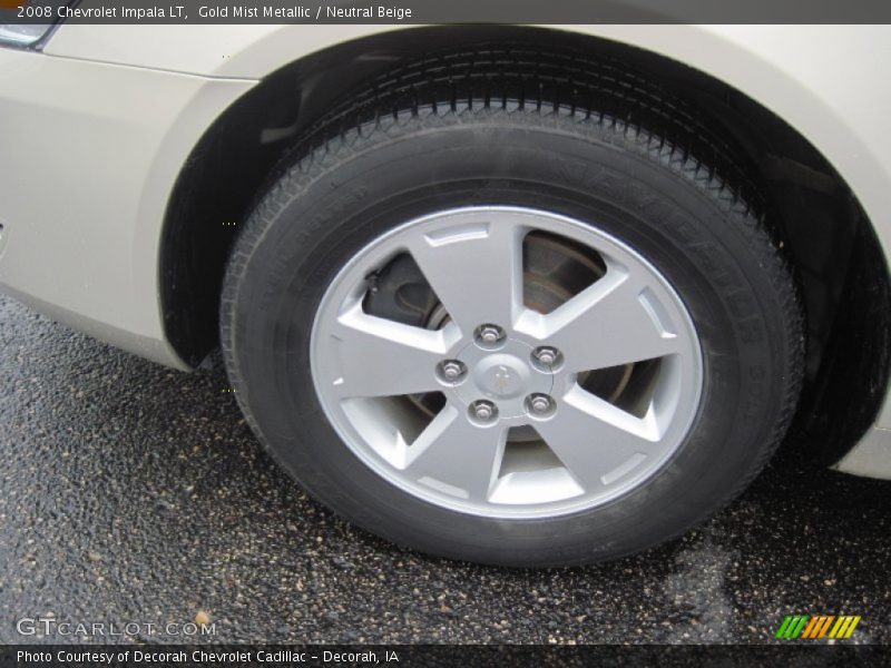 Gold Mist Metallic / Neutral Beige 2008 Chevrolet Impala LT