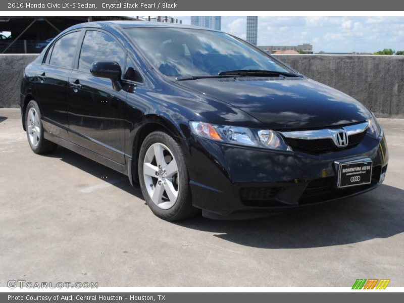 Crystal Black Pearl / Black 2010 Honda Civic LX-S Sedan