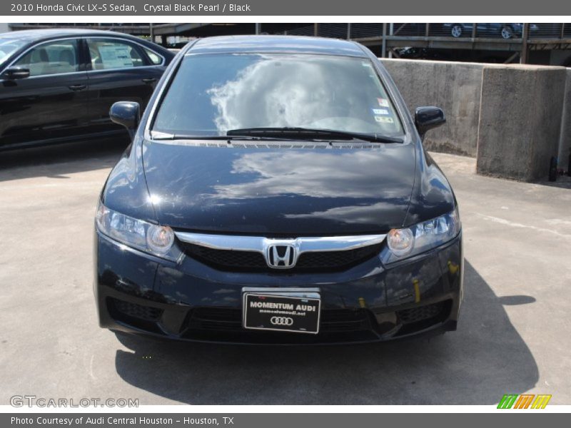 Crystal Black Pearl / Black 2010 Honda Civic LX-S Sedan