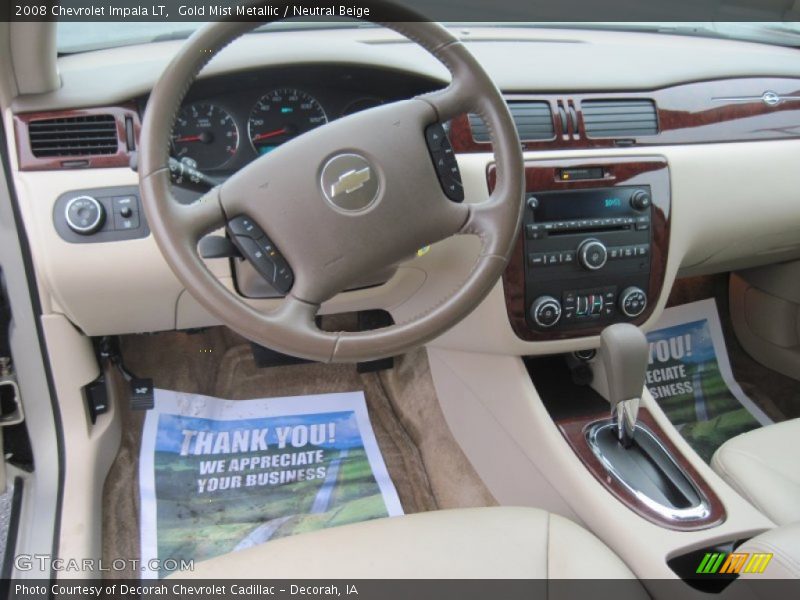 Gold Mist Metallic / Neutral Beige 2008 Chevrolet Impala LT