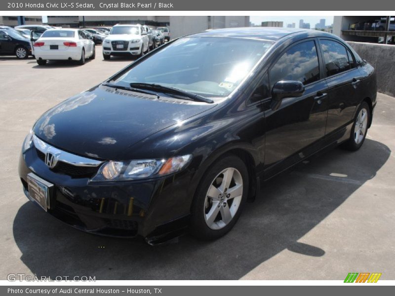 Crystal Black Pearl / Black 2010 Honda Civic LX-S Sedan