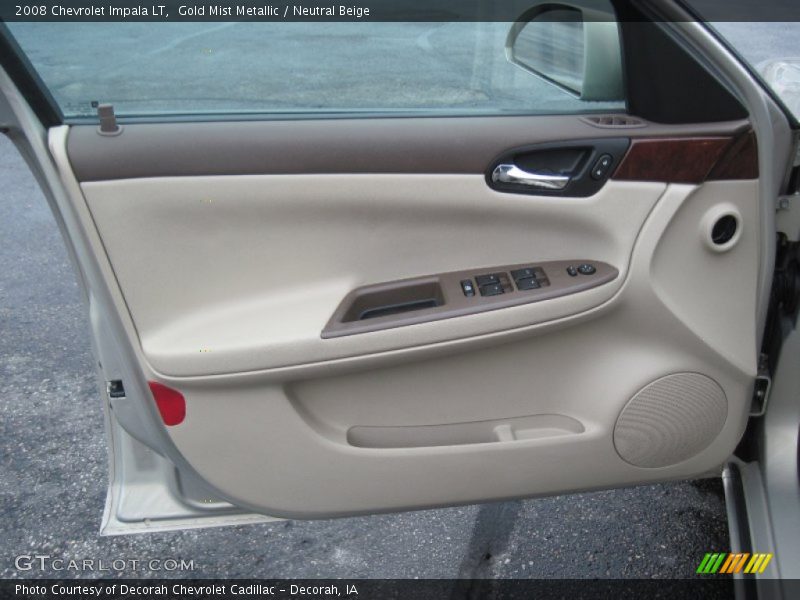 Gold Mist Metallic / Neutral Beige 2008 Chevrolet Impala LT
